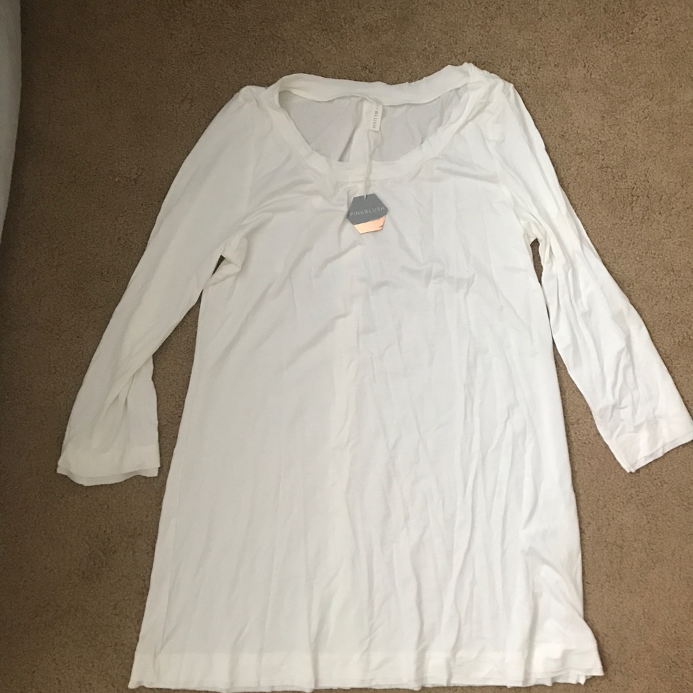 NWT pinkblush ivory top